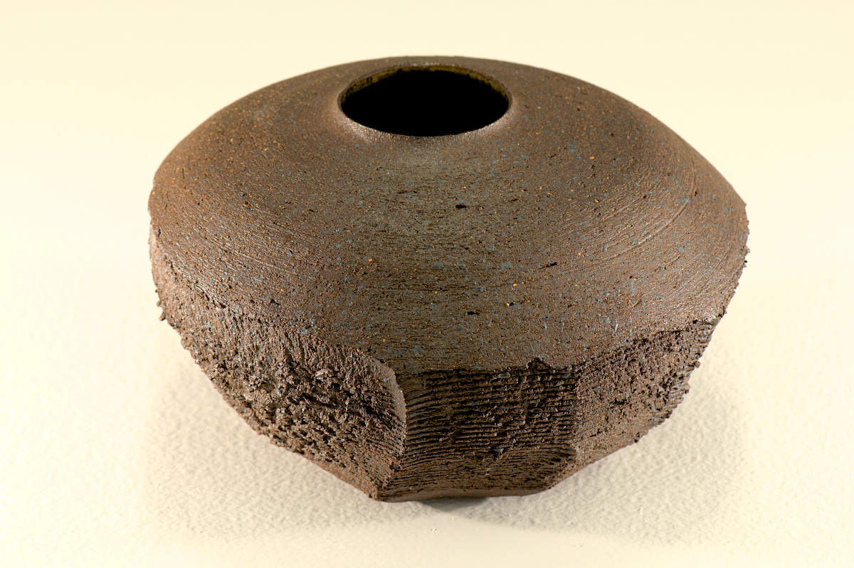 Faceted Textured Spherical Vase 8