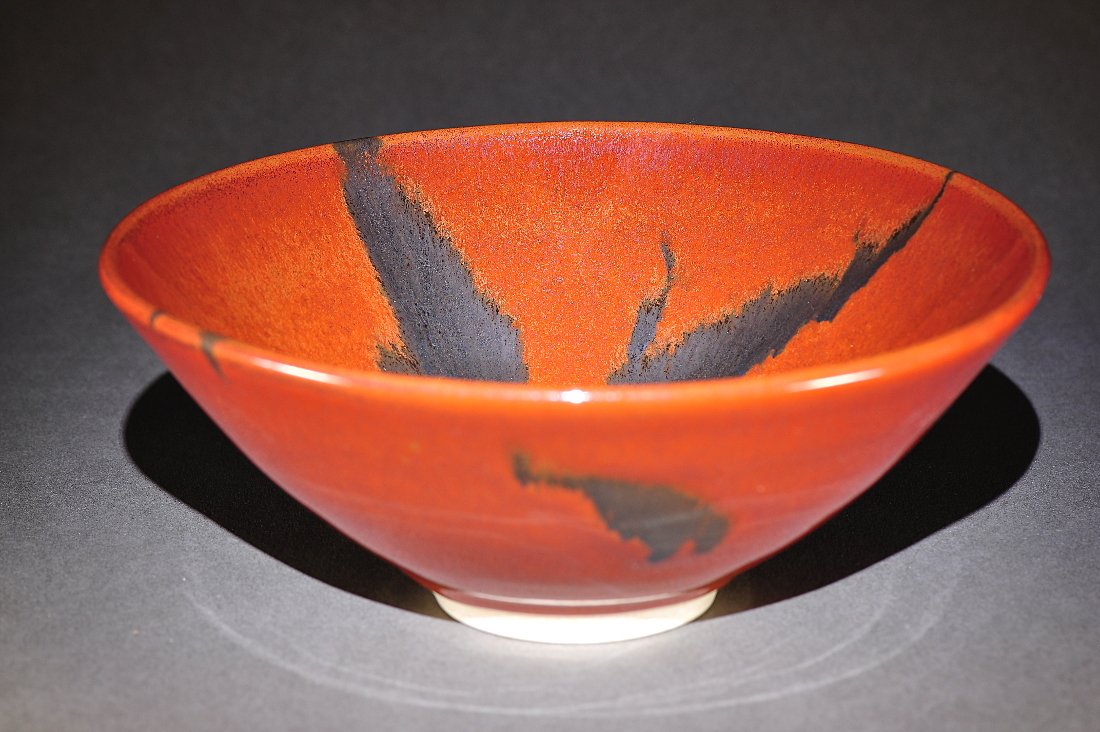 Kaki and Tenmoku Bowl