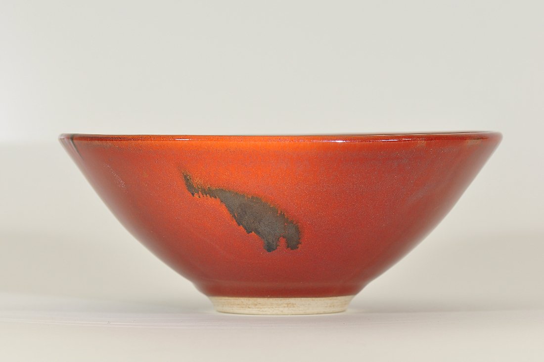 Kaki and Tenmoku Bowl